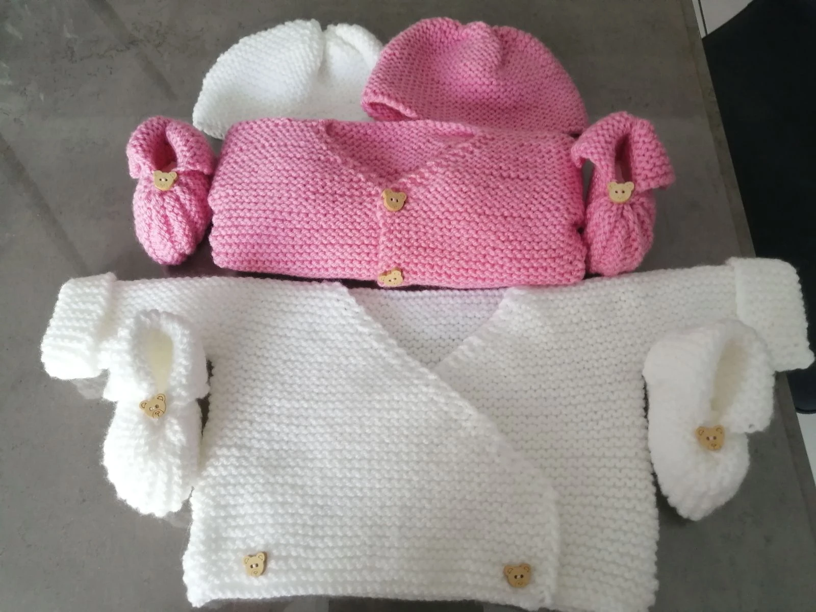 Lot naissance 1mois 6 pièces fait main 